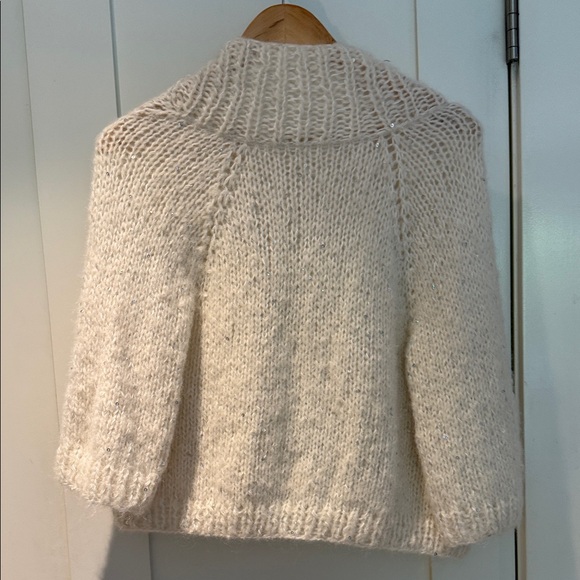 Handmade never worn Cream Knit Women's cardigan - Picture 6 of 6